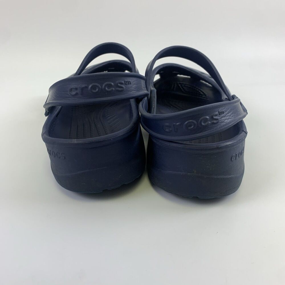 Crocs Shayna Mary Jane Slingback Navy Blue Round Toe Comfort Clog Slip Womens 8 - Picture 6 of 15